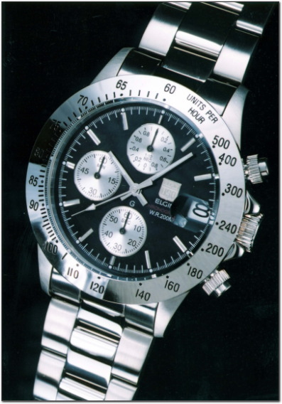 通販タウン｜腕時計『ELGIN（エルジン）クロノグラフ・ウォッチ！ クロノグラフ・ダイバー（ブラック)FK1184S-B』
