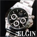 腕時計『ELGIN（エルジン）クロノグラフ・ウォッチ！ クロノグラフ・ダイバー（ブラック）FK1359S-B』