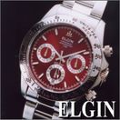 腕時計『ELGIN（エルジン）クロノグラフ・ウォッチ！ クロノグラフ・ダイバー（レッド）FK1359S-R』