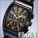 腕時計『ELGIN（エルジン）クロノグラフ・ウォッチ！ クロノグラフ・エレガント（ブラック）FK1215B-B』