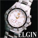腕時計『ELGIN（エルジン）クロノグラフ・ウォッチ！ NEWクロノダイバー（ホワイト）FK1332S-W』